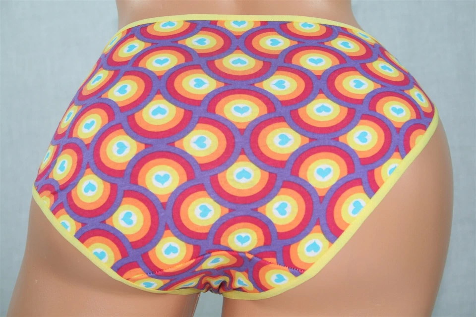 Желтые струны бикини W лент, синий сердца и радуги цветной дизайн размер L - Изображение 2 из 2