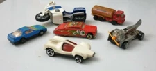 LOT OF 6 TOY VEHICLES CARS MOTORCYCLE & TRUCK