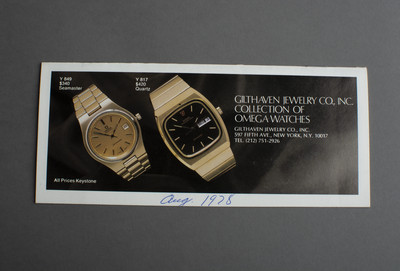 1978 Omega catalogue product booklet 