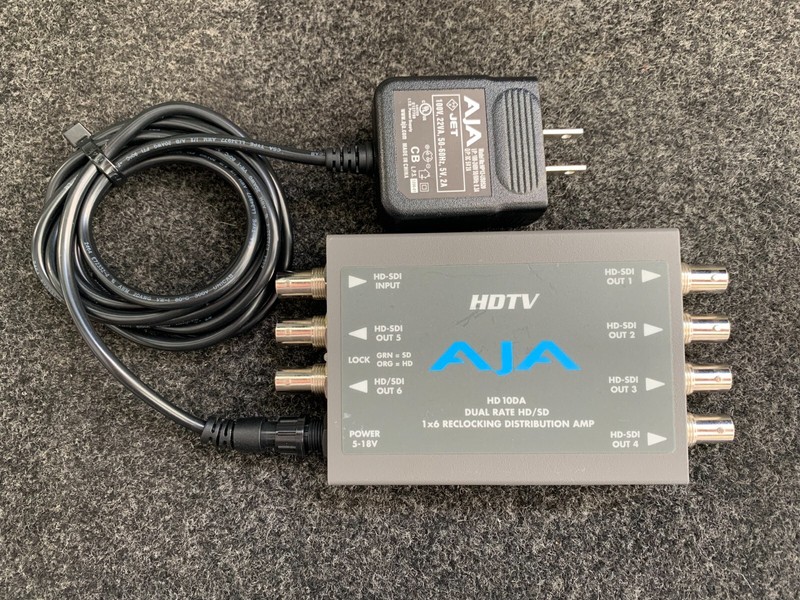 AJA HD10DA Distribution Amplifier  Re-Clocking Six Outputs