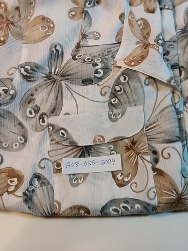 Alfred Dunner Schmetterlinge Hemd Gr. 18 W Button Down Bluse leichte Taschen - Bild 17 von 17