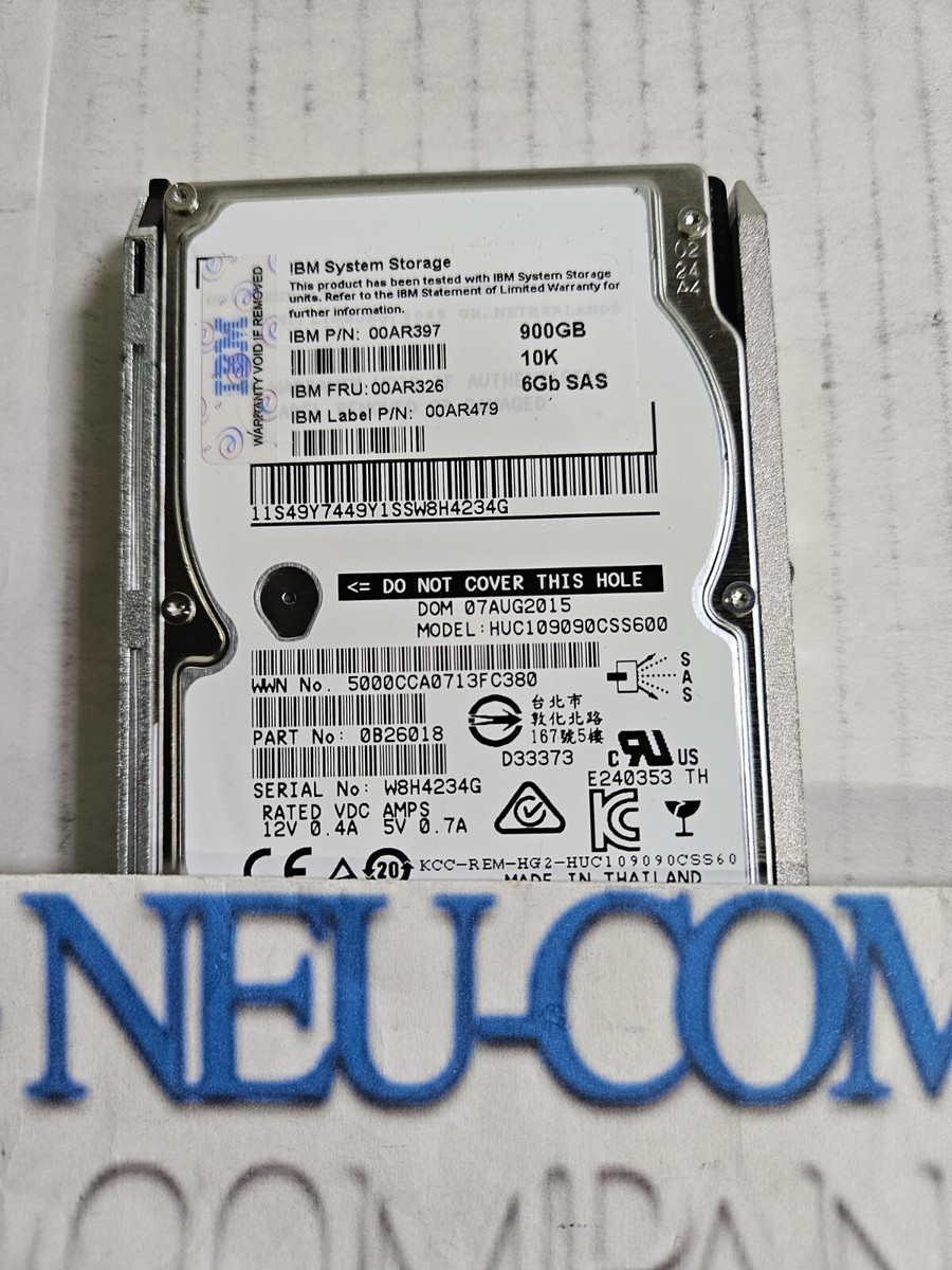 IBM 2076-AHF2 V7000 Gen 2 Storwize 900GB 2.5
