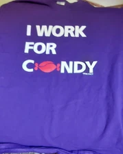 Vintage Mondelez Shirt "I Work for Candy!" Size XL Dark Purple color