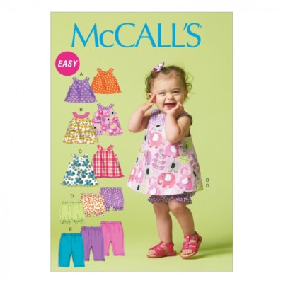 McCalls Baby & Kleinkind einfaches Schnittmuster 6912 Wendetop, Kleider, ...