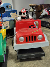 Mickey Mouse Fire Truck Coin Operated Kiddie Ride