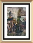 Original c1929 Lithograph HENRY SCOTT TUKE Seascape Print ALL HANDS TO THE PUMPS