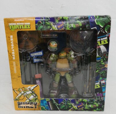 Revoltech Teenage Mutant Ninja Turtles Michelangelo Actionfigur Kaiyodo GEBRA...