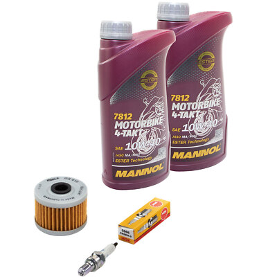 für Honda NX 250 MD NX250 Bj. 1988-1995 Inspektion Set Öl 2L Ölfilter Zündkerze