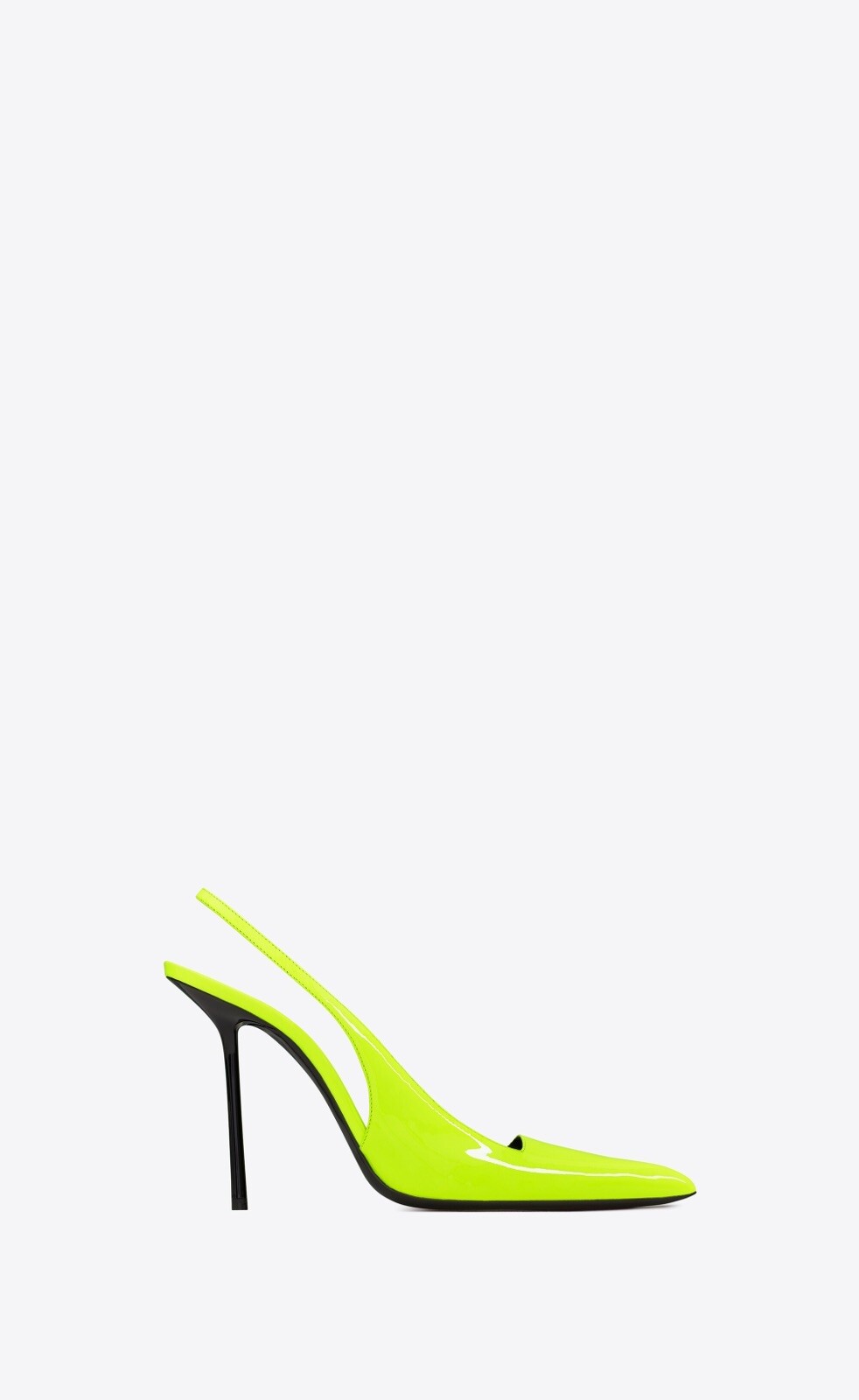 Nuovo Saint Laurent Kiss Slingback Evidenziatore Giallo Décolleté TG 38.5EU 8.5US