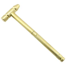 Mini Multifunction Copper Hammer Screwdriver Tool Golden Color Jewelers 6in1