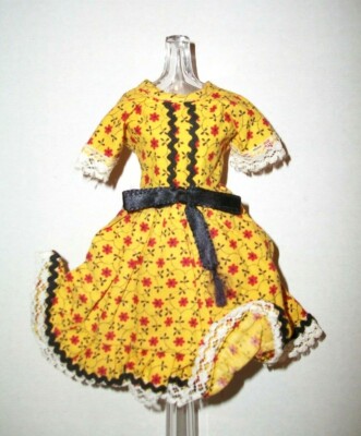 VINTAGE ELLIE MAY ELLY MAY CLAMPIT DRESS ONLY 1960S FOR 1/6 FASHION DOLLS LOT #9