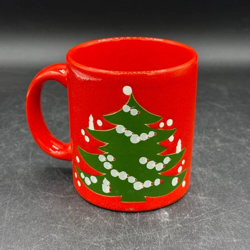 Waechtersbach CHRISTMAS TREE Coffee Mug Big Tree 3 7/8" Red Germany Excel.