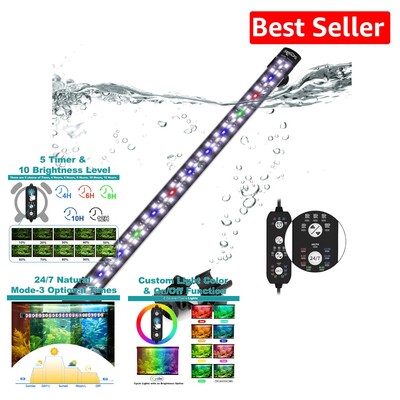 IP68 Waterproof Aquarium Light - 24/7 Natural Cycle & Full Spectrum, 20-35 Inch