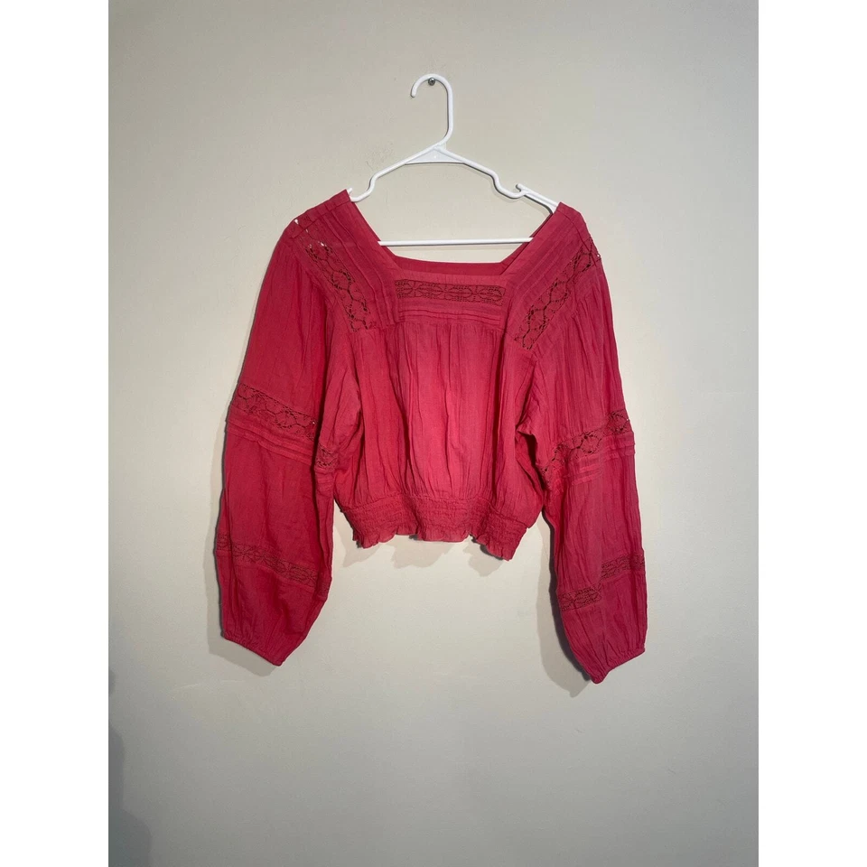 Блузка укороченная в крестьянском стиле American Eagle