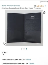 NEW~ AMEX or DISCOVER Double Panel Check Presenter/ Restaurant Bill/ Server Book