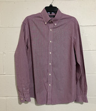 Nautica Shirt Mens 15.5 34/35 Red Gingham Plaid Button Down
