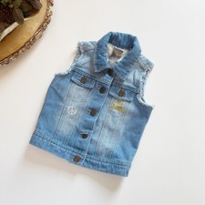   JunkFood Beatles Denim Vest   Gender Neutral Kids 4/5 - Free Shipping
