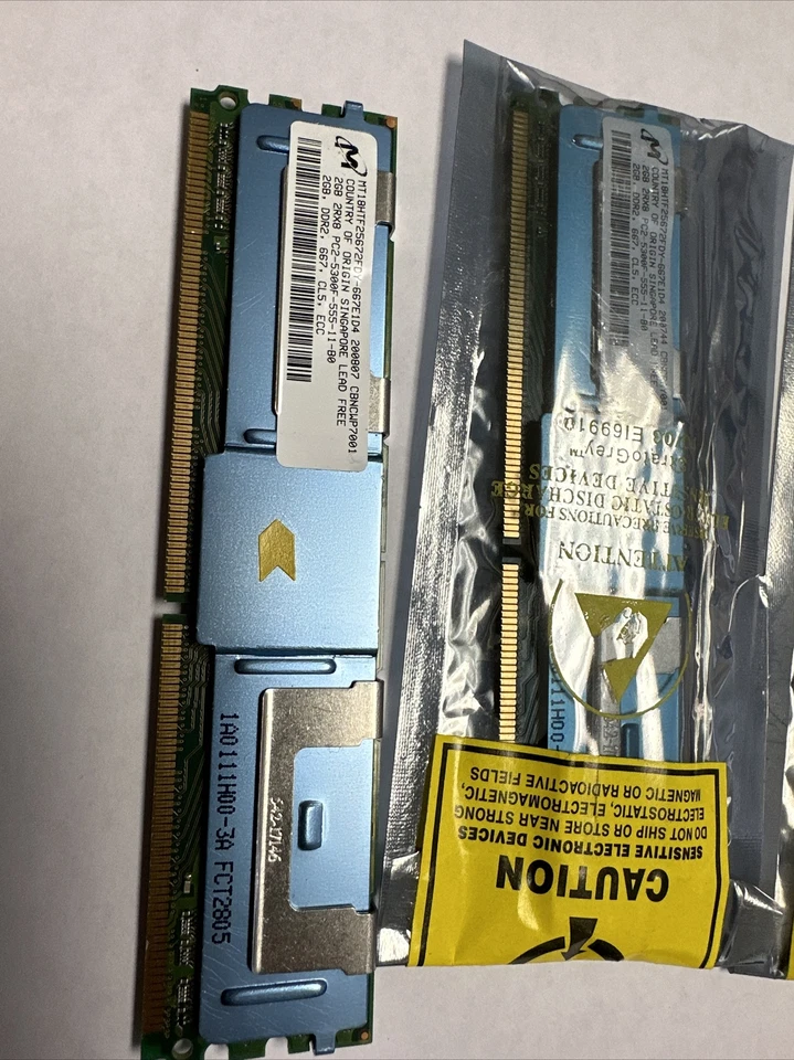 Micron 2GB PC2-5300P-555-12-J0, MT36HTF25672PY-667D1, DDR2 Server RAM, Lot of 4 - Image 4 of 4
