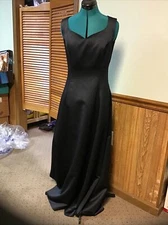 Black Dress Long Sz10 Southeastern Performance Apparel Sweetheart Neckline 