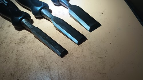 Vintage Handwerker Stechbeitel 3er Set - Bild 4 von 6