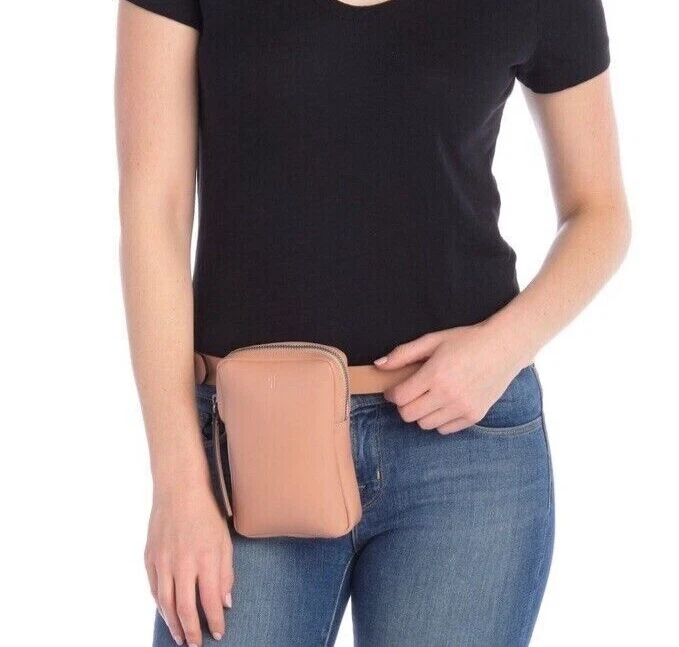 FRYE Camel Cross Body / Waist Purse / Fanny Pack - Brass Buckle - 8” x 5” Pouch Frye Belt Bag & Fanny Pack Handbags & Bags for Women for  main image 4