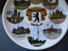 Vintage BERLIN H.L.R~Porcelain China~4"Souvenir Trinket Dish Mini~Bright graphic — photo 3