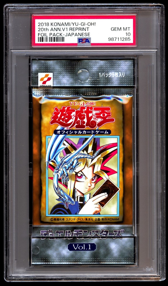 PSA 10 Gem Mint Volume 1 20th Foil Booster Pack 2018 Konami