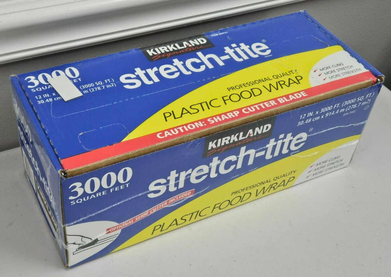 Kirkland Signature Stretch Tite Plastic Film Food Wrap 3000 ft x 12" 12