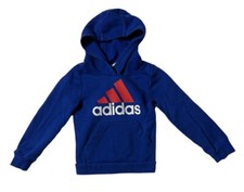 Preowned- Adidas Pullover Tri Fold Logo Slim Fit Hoodie Boys Size 3T 