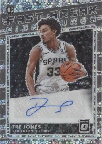 2020-21 Panini Donruss Optic Tre Jones Green Pulsar Rookie 188 San