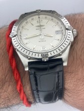 Breitling 38mm A10050 Wings Automatic WindRider Date Chronomat Rubber Leather 10