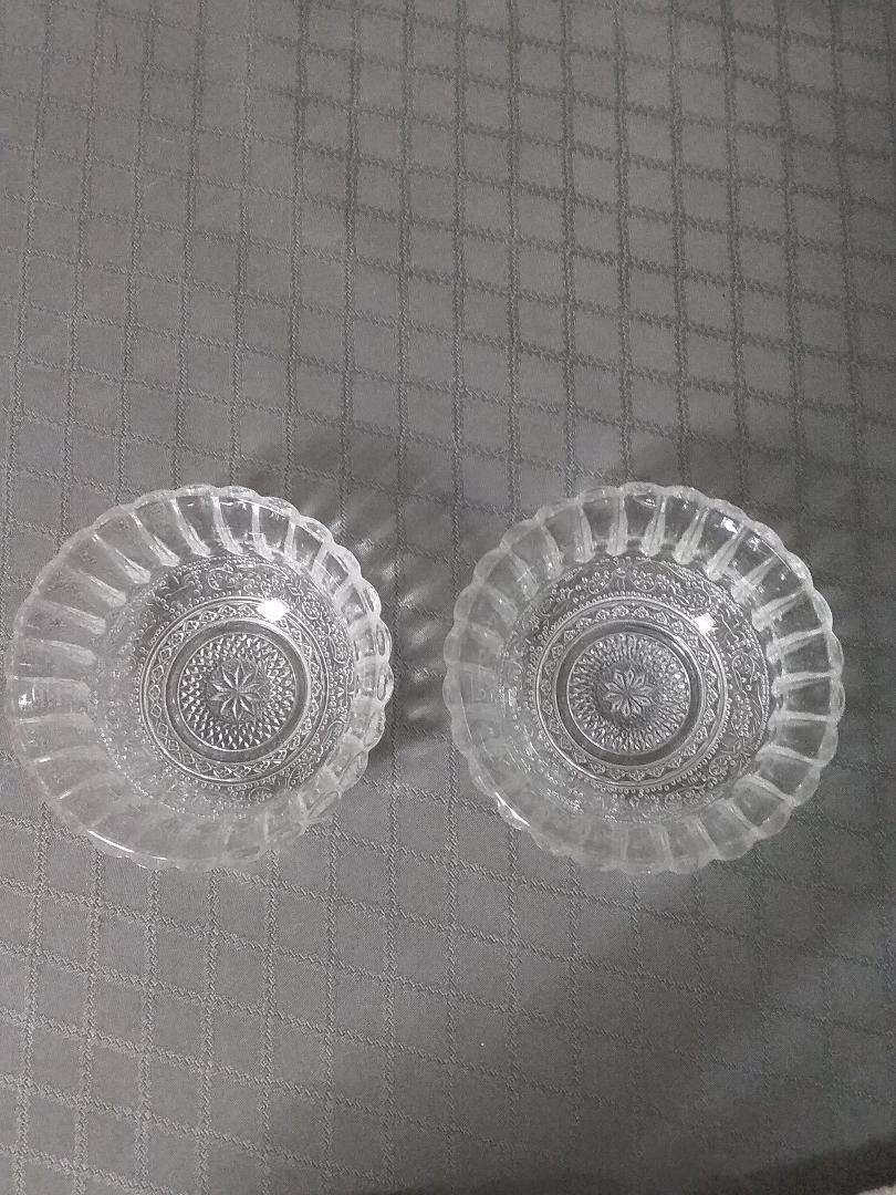 Vintage Cut Glass Fruit Bowls Set of 2 eBay