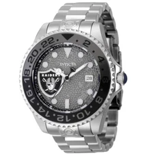 Invicta NFL Las Vegas Raiders Men's 47mm Grand Diver Automatic Watch 45025