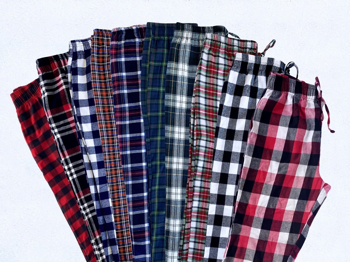 Cotton Plaid Pajama Pants Unisex Men Women Child Family PJs Bridal Party  Gift