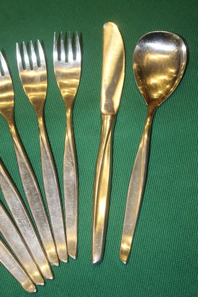 8 tlg BSF 6 Menügabeln Speisegabeln 1 Messer 1 löffel CANADA Inox Edelstahl rest - Bild 3 von 4