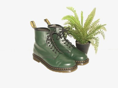 Dr. Martens 1460 Grün Leder Stiefel 8 Ösen UK 9 EU 43 US 10 (1110)