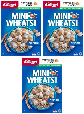 Mini Wheats Original Breakfast Cereal, 460g (3 Pack)