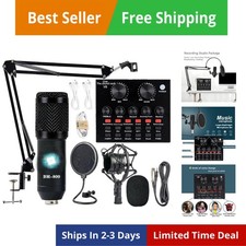 Podcast Equipment Bundle, BM-800 Condenser with Voice Changer, Recording Stud...