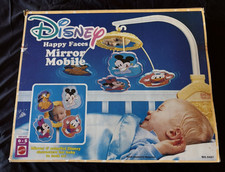 Rare Mattel Disney Happy Faces Mirror Nursery Crib Mobile 1990s