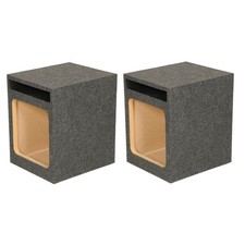Q Power HD112 12" Single Heavy Duty Vented Square Sub Enclosure Box 2 Pack 