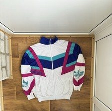 Rare Adidas Originals Vintage 90s Trefoil Geometric Colorblock Track Jacket XL