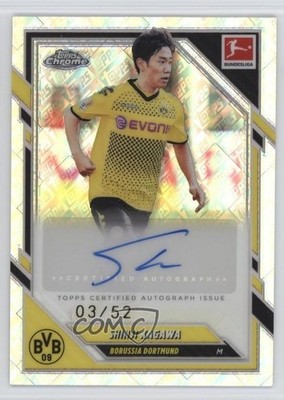 2025 Topps Chrome Bundesliga Toppsfractor 3/52 Shinji Kagawa #BA-SKA Auto 0t9q