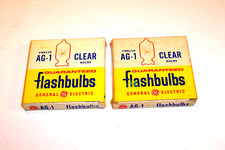 2 Vintage NOS/ NIB Boxes GE AG-1 FLASHBULBS