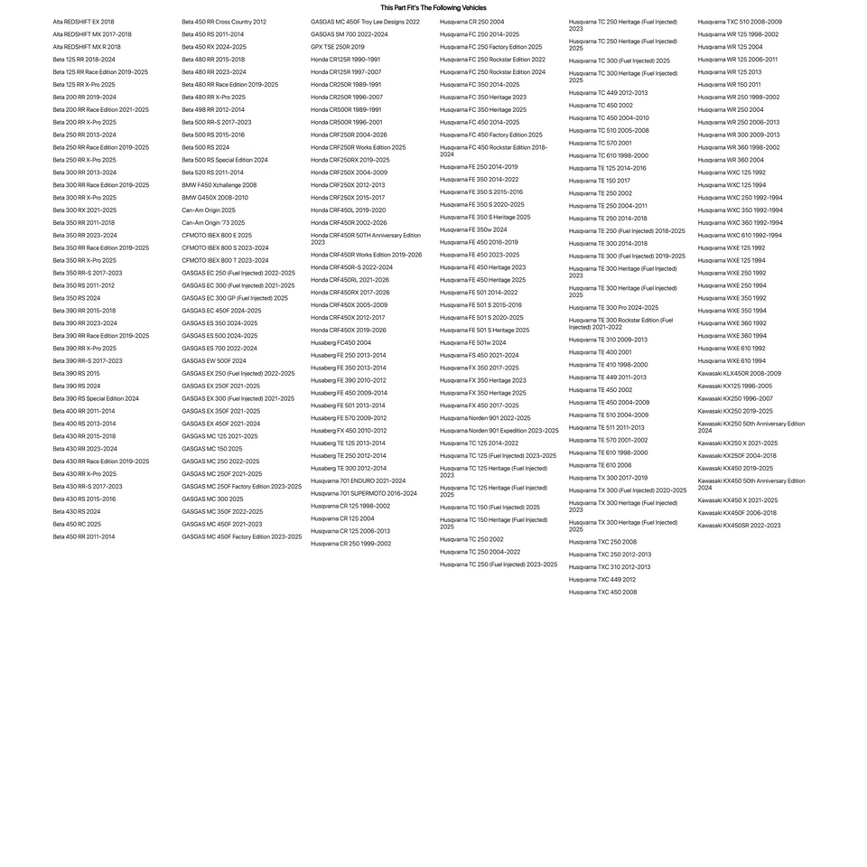 Tusk Neoprene Seal Guards Black For HUSQVARNA WXE 350 1992,1994 Foto 4 de 4