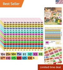 5460 Pcs Garage Sale Stickers, 1/2" X 3/4" Yard Sale Price Tags Stickers Rectang