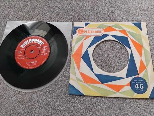 The Beatles Love Me Do Single 7" off set credit 1962 1st Press Red Parlophone