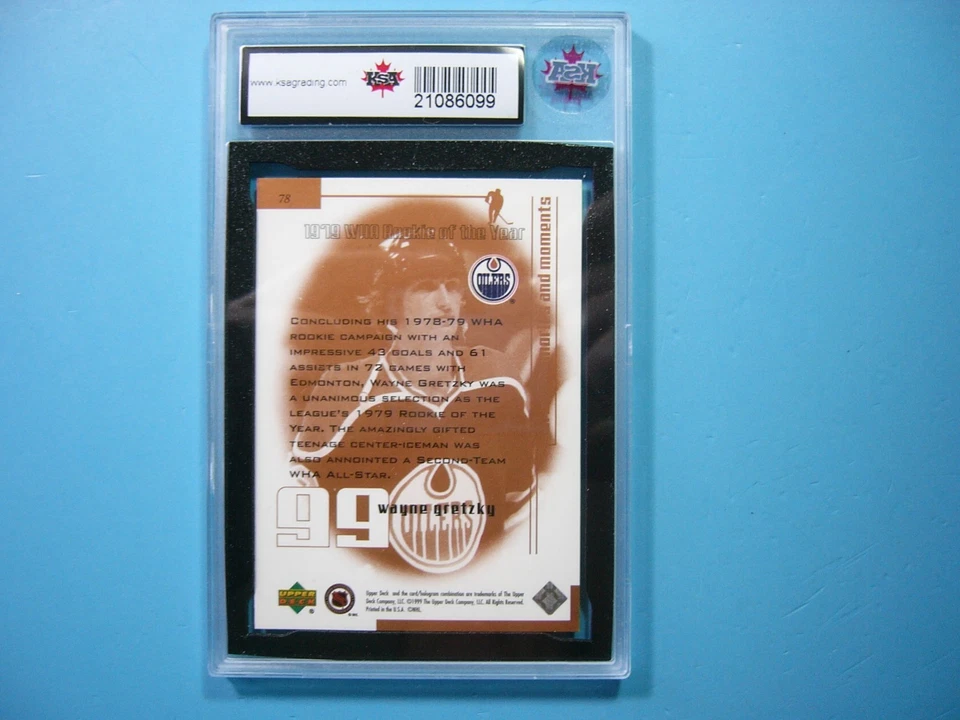 1999/00 UPPER DECK U.D LIVING LEGEND NHL HOCKEY CARD #78 WAYNE GRETZKY KSA 10 UD - Image 2 of 4