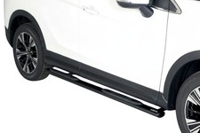 Schwellerrohre oval mit Tritt SCHWARZ für MITSUBISHI Eclipse Cross Bj.2018> TÜV