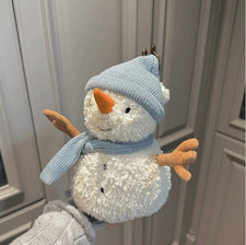 Snowman Soft Plush Toy Winter Xmas Christmas Snow Toy Gift Cat