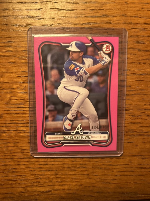 2026 Bowman Drake Baldwin #14 Pink Border #/175 Atlanta Braves